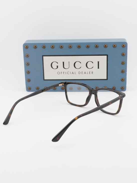 Gucci GG0094O 002 Rectangle Eyeglasses 52mm – Havana main image 5
